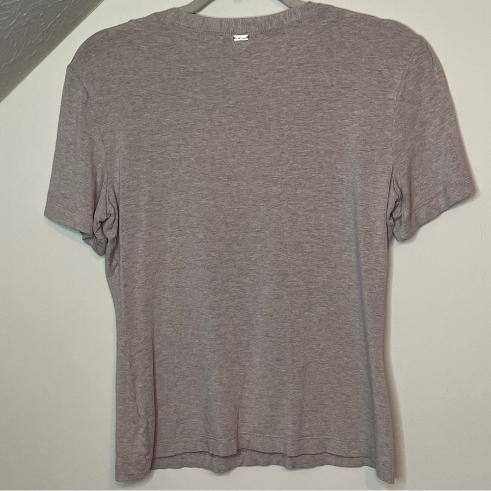 St John Sport Rhinestone Monogram Embellished T Shirt Top - Picture 5 of 5